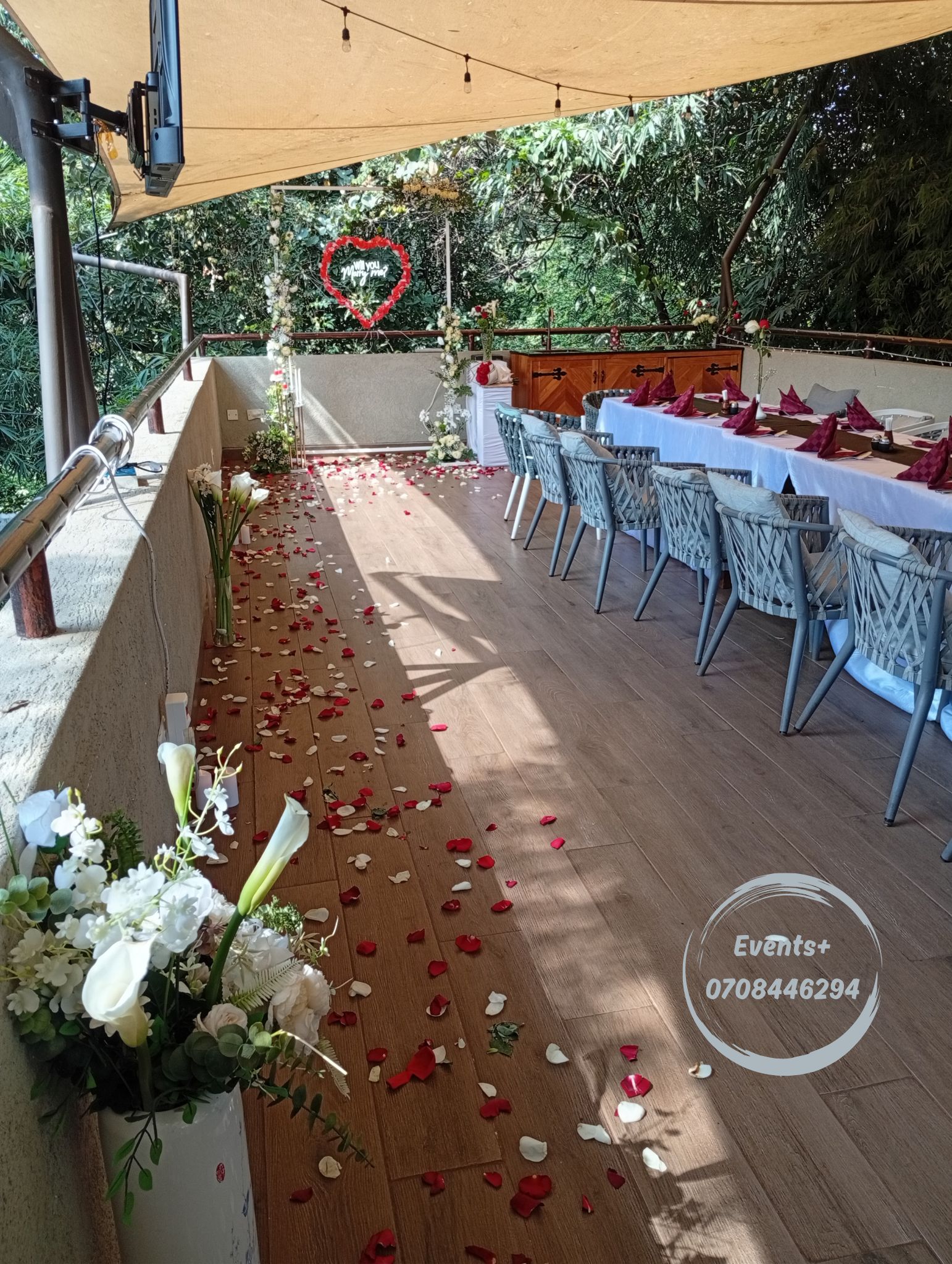 Marriage proposal setup and decor at Hotel Boulevard Nairobi photo 4